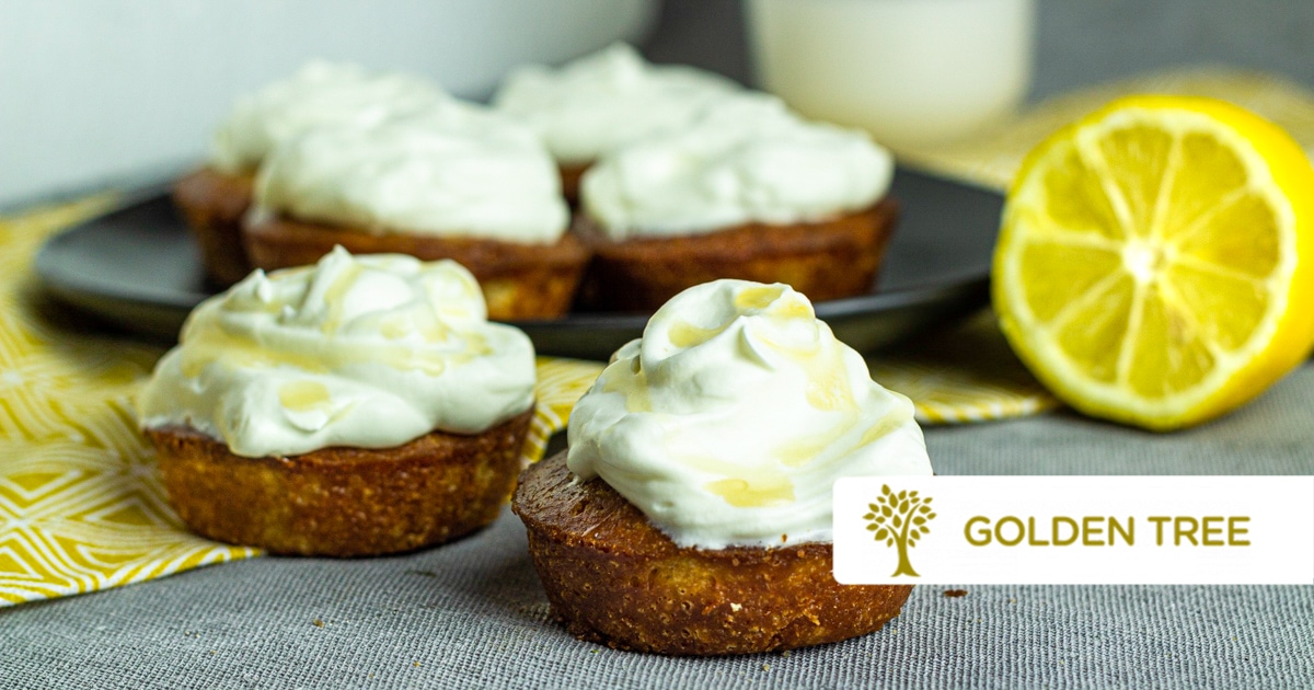 Muffin al limone con panna di cocco