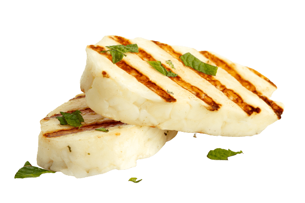 Formaggio alla griglia con verdure